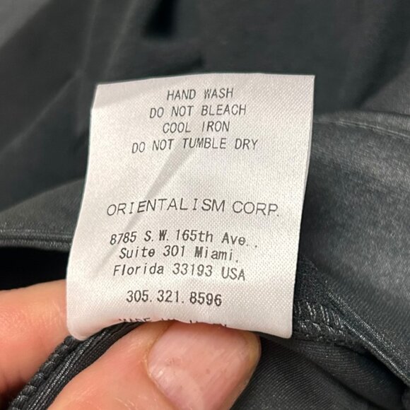 NWT Filomena Fernandez Mix Media Black Womens Pants Jeans Sz 38/XS 2-Tone Skinny - Picture 8 of 8